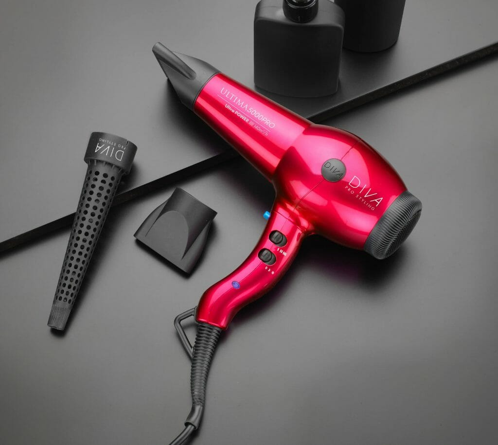 Diva Pro Ultima 5000 Hairdryer - Red | SRF Hair & Beauty Supplies