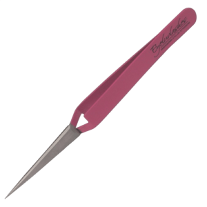Pink X Type Eyelash Extension Tweezers